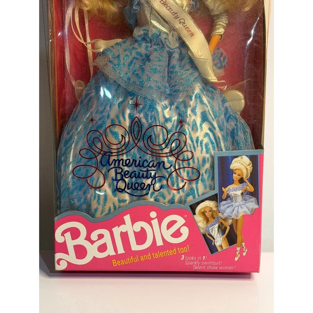 VTG 1991 Mattel American Beauty Queen Barbie Doll #3137 Blue Gown NIB 90s Toy‎
